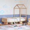 vidaXL Tagesbett mit Dach 80x200 cm Massivholz Kiefer