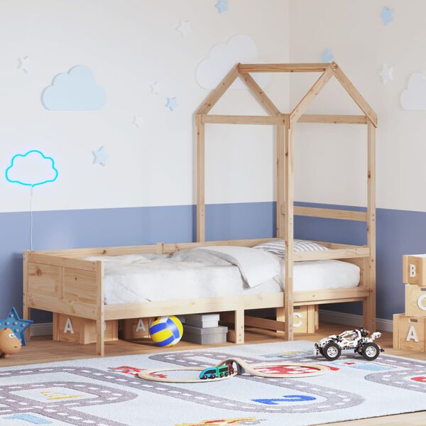 vidaXL Tagesbett mit Dach 80x200 cm Massivholz Kiefer