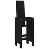 vidaXL 7-tlg. Gartenbar-Set Schwarz Massivholz Kiefer