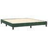 vidaXL Boxspringbett mit Matratze & LED Dunkelgr&uuml;n 160x200 cm Samt