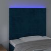 vidaXL LED Kopfteil Dunkelblau 90x5x118/128 cm Samt