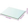 vidaXL Regalboden Glas Transparent 20x25 cm