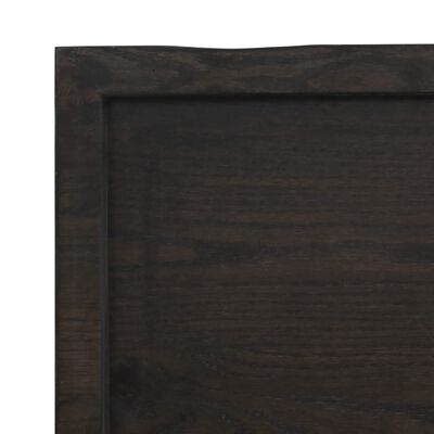 vidaXL Waschtischplatte Dunkelbraun 160x50x(2-6)cm Massivholz
