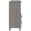 vidaXL Sideboard HAMAR Hellgrau 85x35x80 cm Massivholz Kiefer
