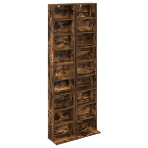 vidaXL CD Regal 2 stk. Raucheiche 33 x 23,5 x 175 cm Holzwerkstoff