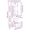 vidaXL Highboard Altholz 69,5 x 34 x 180 cm Holzwerkstoff