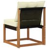 vidaXL Outdoor Mittelsofa Massivholz Akazie und Textilene-Stoff Natur