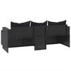 vidaXL Garten-Lounge-Set Schwarz Poly Rattan