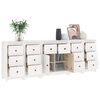 vidaXL Sideboard Wei&szlig; 230x35x80 cm Massivholz Kiefer