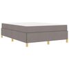 vidaXL Bettrahmen mit Matratze Taupe 140 x 200 cm Stoff