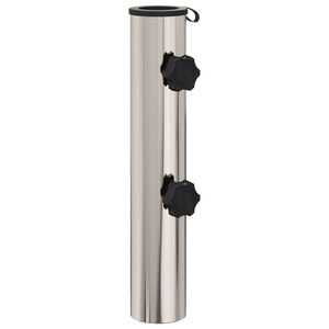 vidaXL Parasol Fu&szlig;rohr 0.63 kg Nat&uuml;rlicher Edelstahl Edelstahl