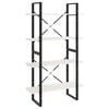 vidaXL B&uuml;cherregal 4 B&ouml;den Wei&szlig; 80x30x140 cm Massivholz Kiefer