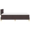vidaXL LED Boxspringbett mit Matratze Dunkelbraun 120 x 200 cm Stoff