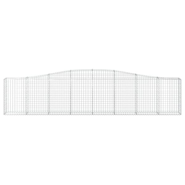 vidaXL Gabionen mit Hochbogen 20 Stk. 400x30x80/100cm Verzinktes Eisen