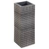 vidaXL Garten-Hochbeete 3-tlg. Poly Rattan Grau