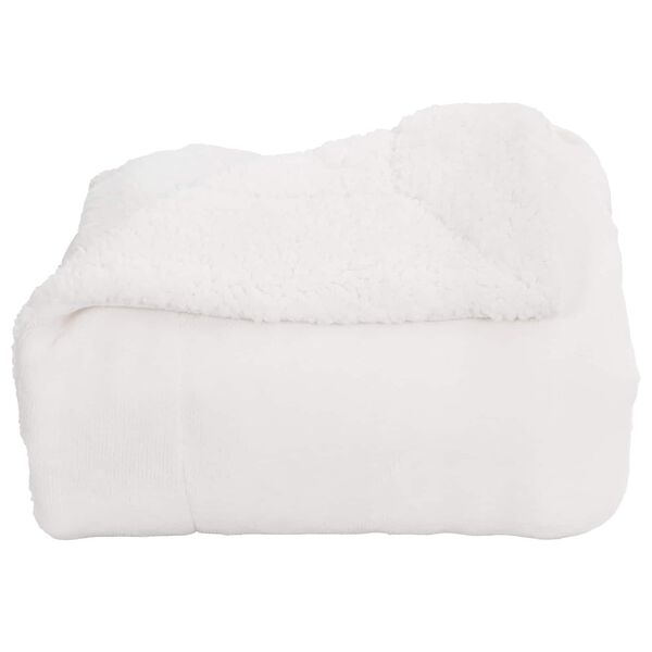 vidaXL &Uuml;berwurfdecke Wei&szlig; 240 x 270 cm Fleece