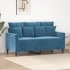 vidaXL 2-Sitzer-Sofa Blau 120 cm Samt