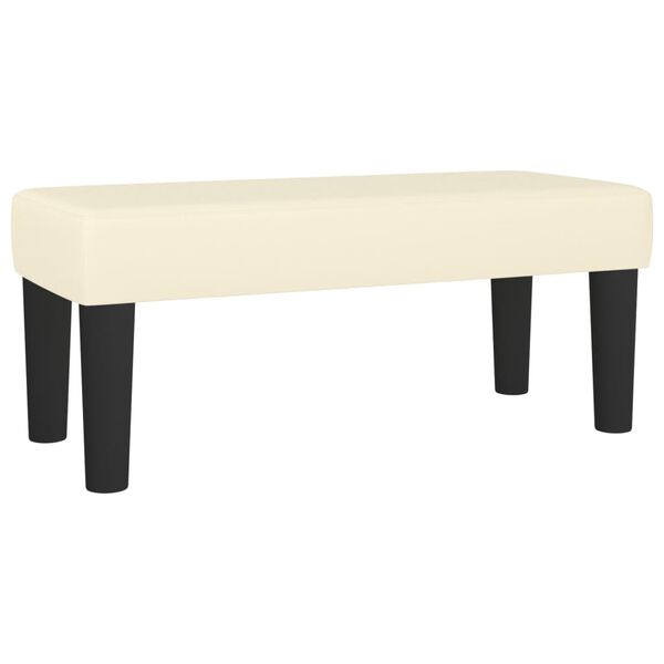 vidaXL Sitzbank Creme 70x30x30 cm Kunstleder