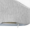 vidaXL Kopfkissen mit Kissen Hellgrau 50 x 43 x 10 cm Baumwolle