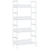 vidaXL B&uuml;cherregal 4 Regalb&ouml;den Wei&szlig; 60&times;27,6&times;124,5 cm Holzwerkstoff