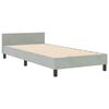 vidaXL Boxspringbett mit Kopfteil Hellgrau 180 x 200 cm Samt