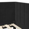 vidaXL Eckbettgestell mit Matratze mit Kopfteil 2 pcs Schwarz Samt