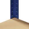 vidaXL Eckregal mit 5 B&ouml;den Blau Stahl & Holzwerkstoff