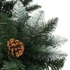 vidaXL K&uuml;nstlicher Weihnachtsbaum Kiefernzapfen Wei&szlig;em Glitzer 210 cm