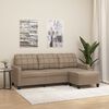 vidaXL 3-Sitzer-Sofa mit Hocker Cappuccino-Braun 180 cm Kunstleder