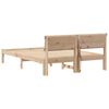 vidaXL Bettrahmen mit Kopfteil Braun 140 x 190 cm Massives Kiefernholz