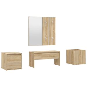 vidaXL Garderoben-Set Sonoma-Eiche Holzwerkstoff