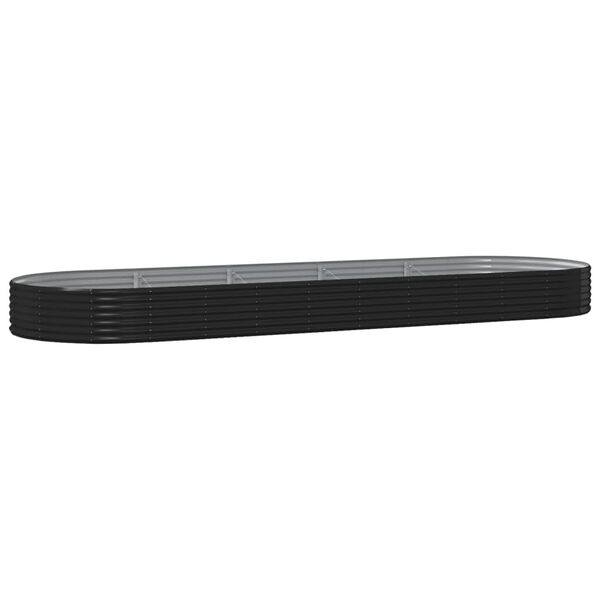 vidaXL Hochbeet Verzinkter Stahl 450x140x36 cm Anthrazit