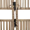vidaXL Paravent 4-tlg. Beige Poly Rattan