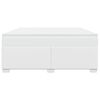 vidaXL Boxspringbett mit Matratze Wei&szlig; 180x200 cm Kunstleder