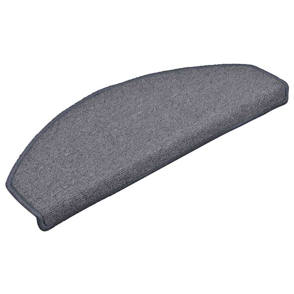 vidaXL Stufenmatten 15 Stk. 65x24x4 cm Hellgrau und Blau Halbrund Gro&szlig;