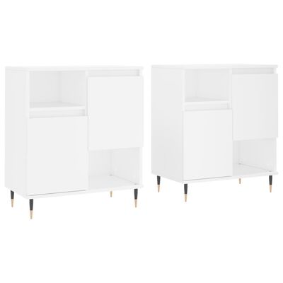 vidaXL Sideboards 2 Stk. Weiß Holzwerkstoff