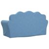vidaXL Kindersofa 2-Sitzer Blau Weich Pl&uuml;sch