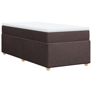 vidaXL Boxspringbett mit Matratze Dunkelbraun 80x200 cm Stoff