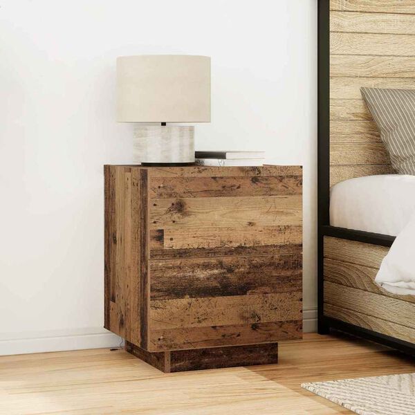 vidaXL Nachttisch 2 pcs Altholz 45 x 40 x 55 cm Holzwerkstoff