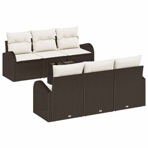 vidaXL Gartensofa-set Braun 55 x 55 x 37 cm Poly-Rattan