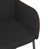 vidaXL Esszimmerst&uuml;hle 2 Stk. Schwarz Stoff und Kunstleder