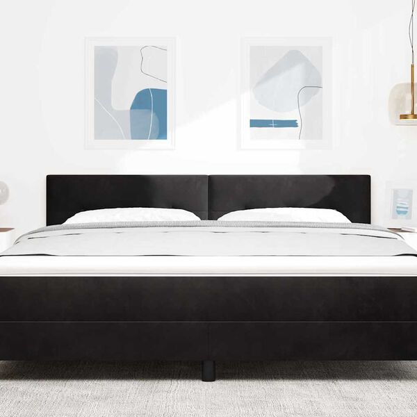 vidaXL Kopfteil mit Kopfteil Schwarz 180 cm Kunstleder