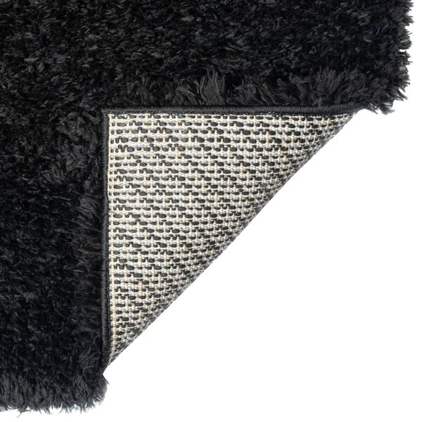 vidaXL Shaggy-Teppich Hochflor Schwarz 200x290 cm 50 mm