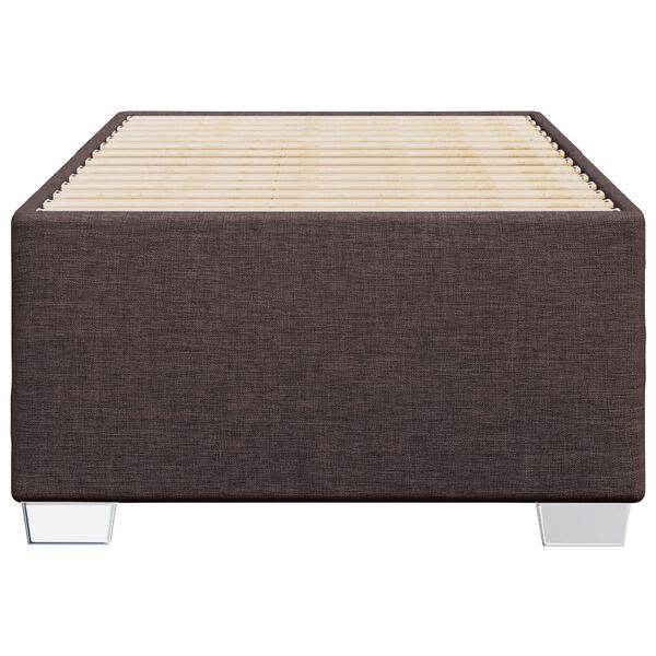 vidaXL Bettgestell ohne Matratze Dunkelbraun 80x200 cm Stoff