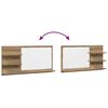 vidaXL Badspiegel mit Ablagen Artisan-Eiche 90x11x45 cm Holzwerkstoff