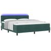 vidaXL LED Boxspringbett mit Matratze Dunkelgr&uuml;n 180 x 200 cm Samt