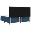 vidaXL Boxspringbett mit Matratze mit Kopfteil Blau 200 x 200 cm Stoff
