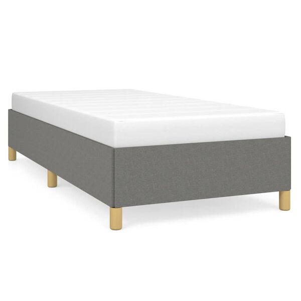 vidaXL Bettgestell ohne Matratze Dunkelgrau 90x190 cm Stoff