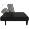 vidaXL Schlafsofa 2-Sitzer mit Hocker Schwarz Mikrofasergewebe