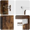 vidaXL Wandmontierter Schrank mit Regal Räuchereiche 55 x 29 x 100 cm